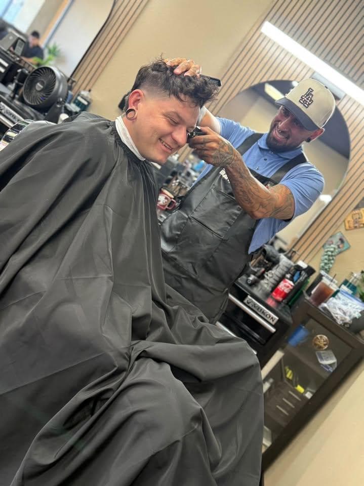 Barber at work